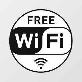 Witte zakelijke gratis wifi-vensterstickers raamsticker