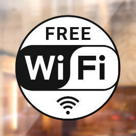 Witte zakelijke gratis wifi-vensterstickers raamsticker