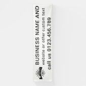 Witte Zakelijke logo Bedrijf openlucht 10 ' lang V Spandoek (Verticaal)