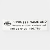 Witte Zakelijke logo Bedrijf openlucht 10 ' lang V Spandoek (Horizontaal)