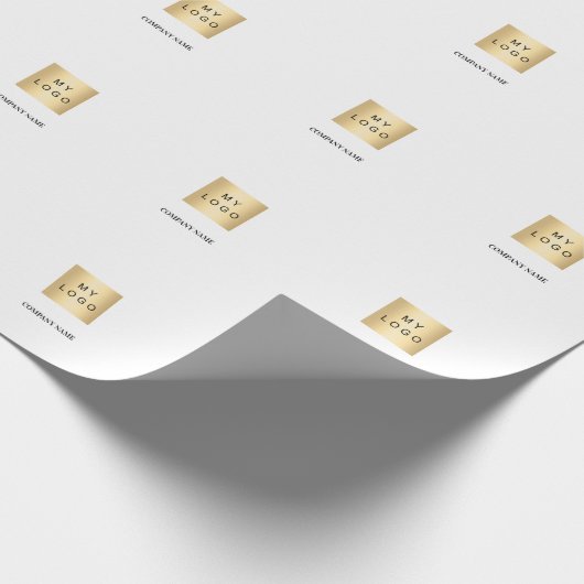 Witte zakelijke logo cadeaupapier (Hoek)