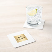 Witte zakelijke logo kartonnen onderzetters (Insitu)