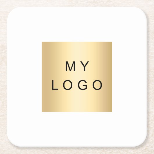 Witte zakelijke logo kartonnen onderzetters (Voorkant)