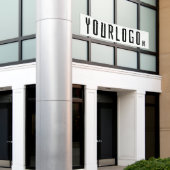 Witte Zakelijke logo Minimaal merk Openlucht 10 '  Spandoek (Buitenkant Gebouw)