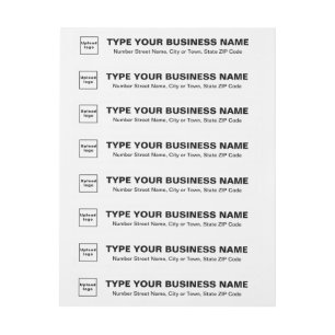 Witte zakelijke omloop rond het label Retouradres