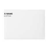 Witte zakelijke omloop rond het label Retouradres (Voorkant)