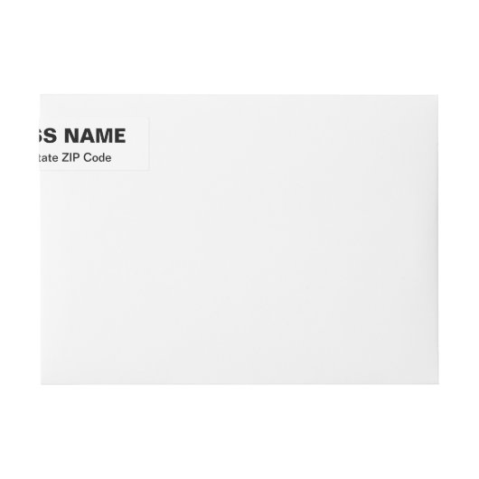 Witte zakelijke omloop rond het label Retouradres (Voorkant)