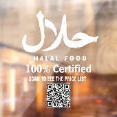 Witte zakelijke QR-code Halal Raamsticker (Vel 2)
