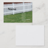 witte zakkop visitekaartje (Voorkant / Achterkant)