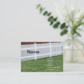 witte zakkop visitekaartje (Staand voorkant)