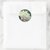  witte zaleasbloem ronde sticker (Tas)