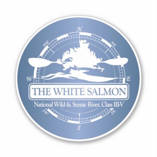 Witte zalm (KC2) Sticker (Voorkant)