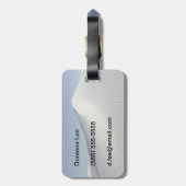 Witte zand bagagelabel (Achterkant verticaal)