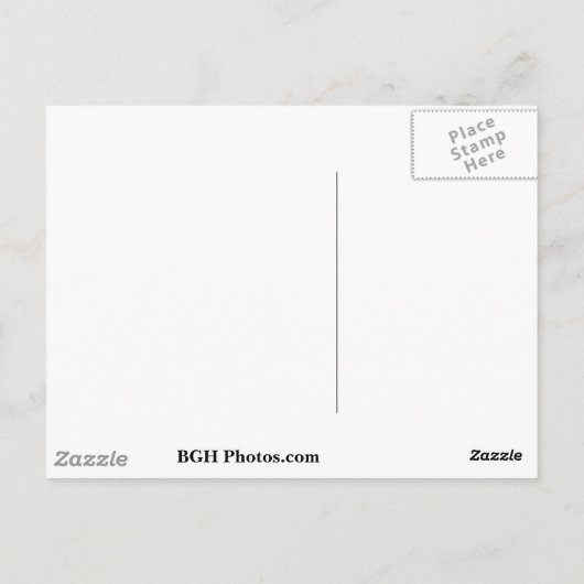 Witte zand briefkaart (Achterkant)