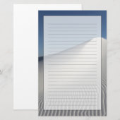 Witte zand briefpapier (Voorkant / Achterkant)