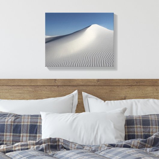 Witte zand canvas afdruk (Insitu (Slaapkamer))