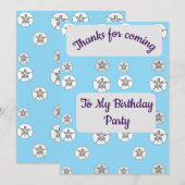 Witte Zand Dollars Dank u kaart (Voorkant / Achterkant)