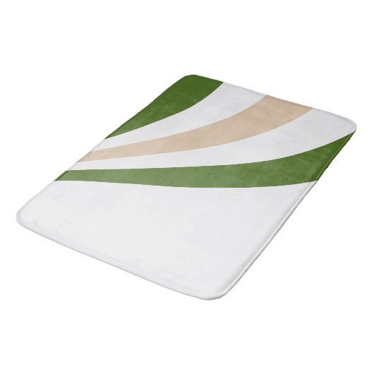 Witte, Zand en Palm Green Wave Badmat (Gekanteld)