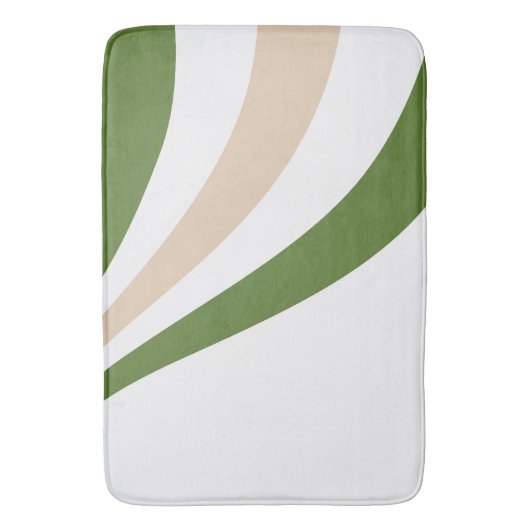 Witte, Zand en Palm Green Wave Badmat (Voorkant Verticaal)