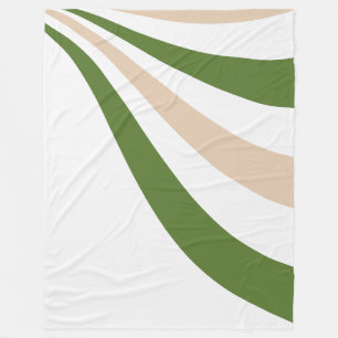 Witte, Zand en Palm Green Wave Fleece Deken