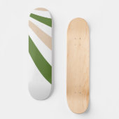 Witte, Zand en Palm Green Wave Persoonlijk Skateboard (Voorkant)
