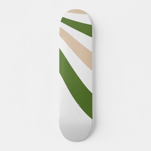 Witte, Zand en Palm Green Wave Persoonlijk Skateboard (Voorkant)