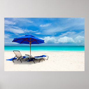 Witte Zand Groene Oceaan Poster