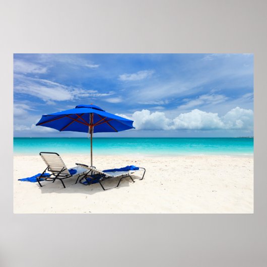 Witte Zand Groene Oceaan Poster (Voorkant)