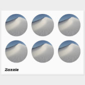 Witte zand ronde sticker (Vel)