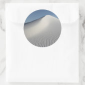 Witte zand ronde sticker (Tas)