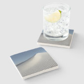 Witte zand stenen onderzetter (Zijkant)