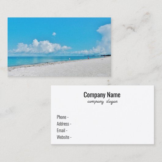 Witte zand Visitekaartjes (Voorkant / Achterkant)