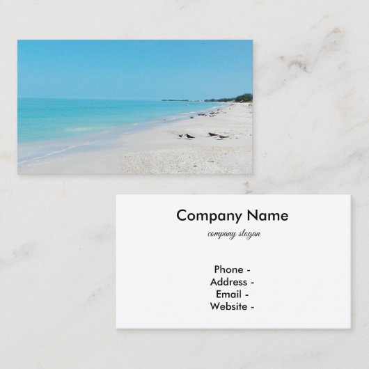 Witte zand Visitekaartjes (Voorkant / Achterkant)