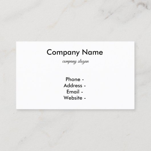 Witte zand Visitekaartjes (Achterkant)