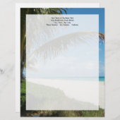 Witte zandbak met handpalm briefhoofd (Voorkant / Achterkant)