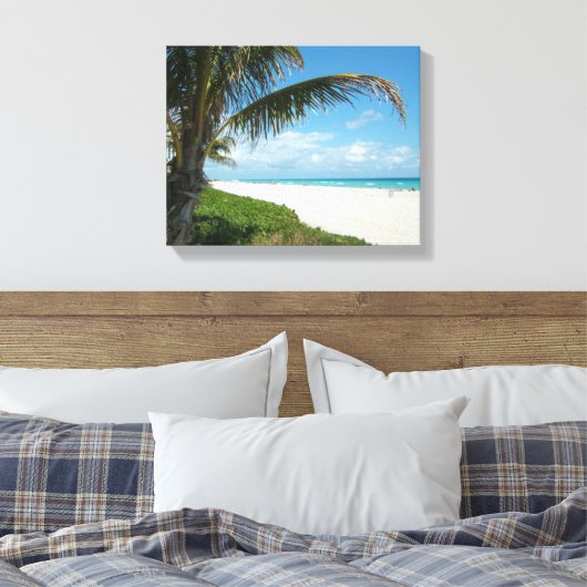 Witte zandbak met handpalm canvas afdruk (Insitu (Slaapkamer))