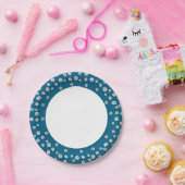 Witte zanddollars papieren bordje (Feest)