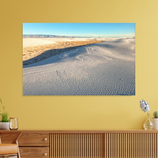 Witte zandduinen canvas afdruk (Insitu (Woonkamer))