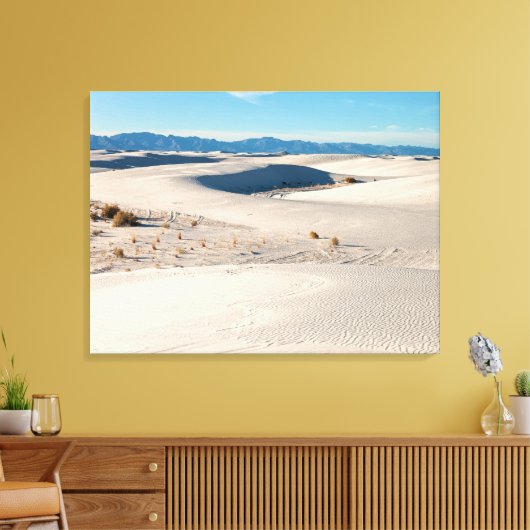Witte zandduinen canvas afdruk (Insitu (Woonkamer))