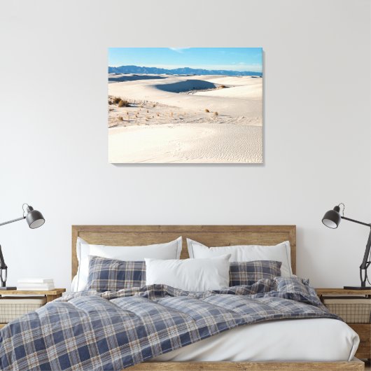Witte zandduinen canvas afdruk (Insitu (Slaapkamer))