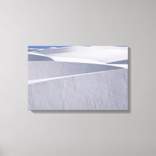Witte zandduinen onder Blue Sky 2 Canvas Afdruk (Voorkant)