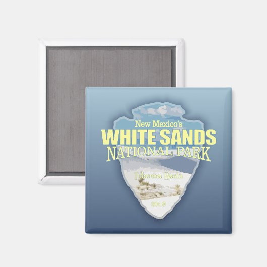 Witte zanden NP (pijlpunt) Magneet (Voorkant / Achterkant)