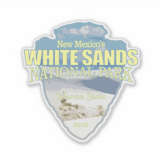Witte zanden NP (pijlpunt) Sticker (Voorkant)
