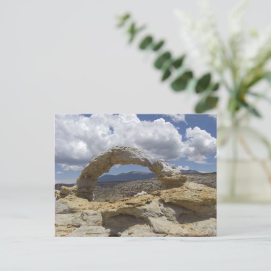 witte zandsteen briefkaart (Staand voorkant)