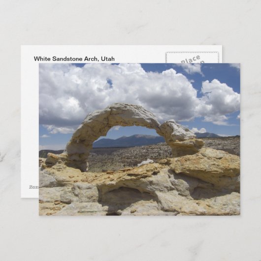 witte zandsteen briefkaart (Voorkant / Achterkant)