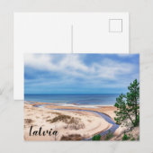 Witte zandstrand bij het Baltische zee in Letland Briefkaart (Voorkant / Achterkant)