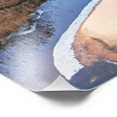 Witte zandstrand bij het Baltische zee in Letland Foto Afdruk (Hoek)