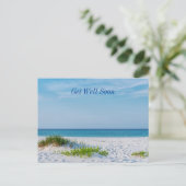 Witte Zandstrand Florida Kustlijn Beterschap Briefkaart (Staand voorkant)