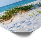 Witte zandstrand Florida Kustlijn Poster (Hoek)