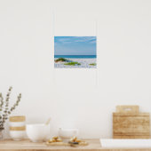 Witte zandstrand Florida Kustlijn Poster (Keuken)